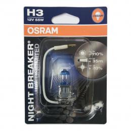 Лампа H3 OSRAM 64151NBU-01B 55W 12V PK22S, NIGHT BREAKER UNLIMITED, (блистер)