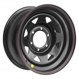 Off-Road Wheels Диск усиленный стальной черный (треугольник мелкий) 8x16 PCD6x139.7 ET-25 Dia110 Черный